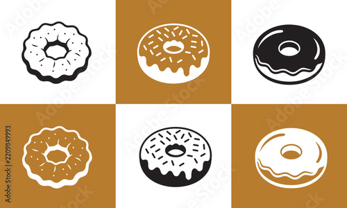 Donuts minimalist logo designs