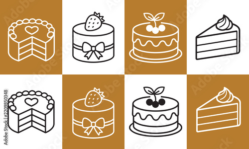 Minimalist simple cakes bakery design