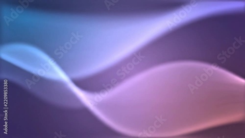 Abstract background with smooth flowing light waves in blue and purple gradient colors.