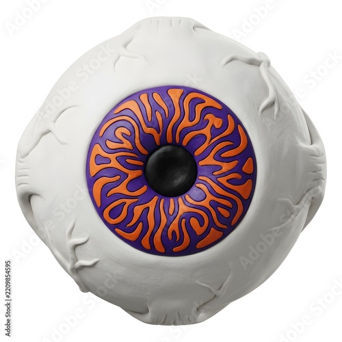 3D Clay Eyeball Ophthalmology Precision Render