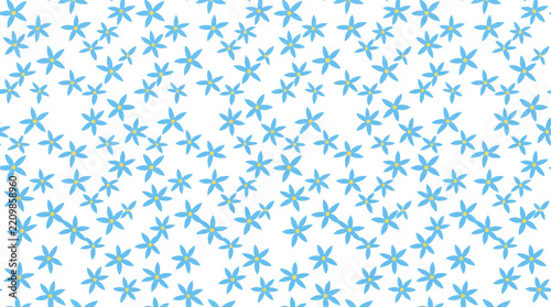 Small Blue Flowers Pattern Isolated