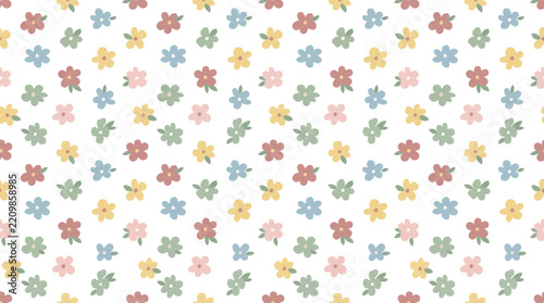 Cute Floral Pattern Isolated