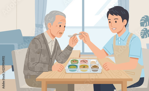 Concept Vector Illustrations for Home Care and In-Home Care Services.