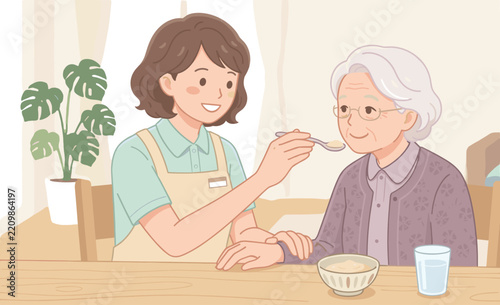 Concept Vector Illustrations for Home Care and In-Home Care Services.