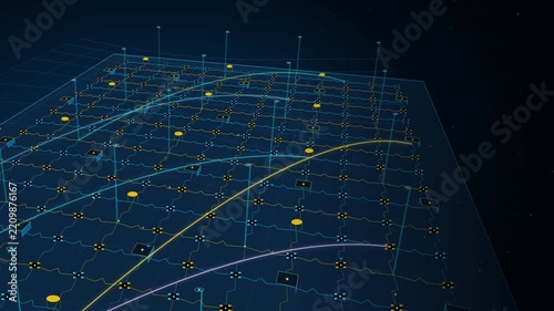Superconducting Quantum Qubit Circuit Grid in Cryogenic Matrix