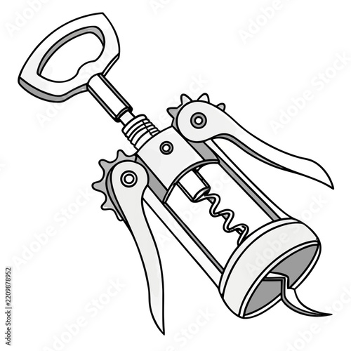 a wing-lever corkscrew wine opener.