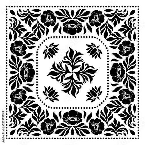 Vintage Paisley Bandana Pattern Vector Set Ornamental Square Kerchief Handkerchief Floral Scarf Graphic Template Textile Apparel Print Motif Collection Fabric Design art Illustration Drawing Flower