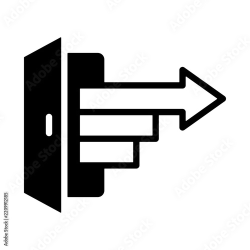 Exit  Icon - Solid Glyph