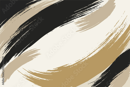 Abstract Pop Art Brush Strokes and Halftone Geometric Background