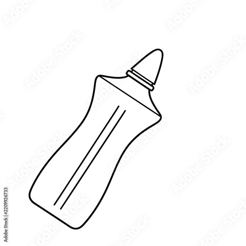Outline of a squeeze bottle