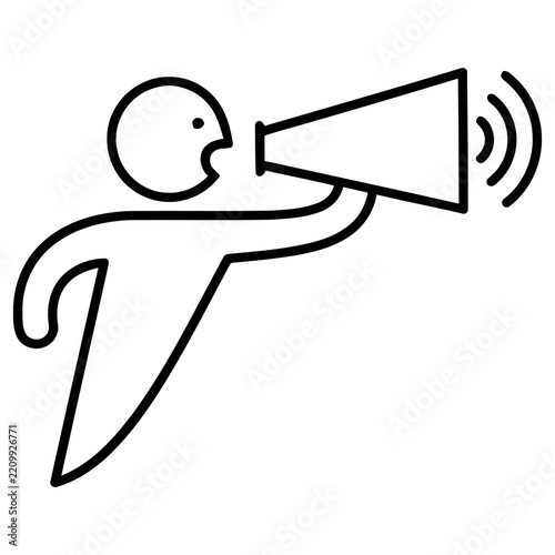 Person with Megaphone Icon