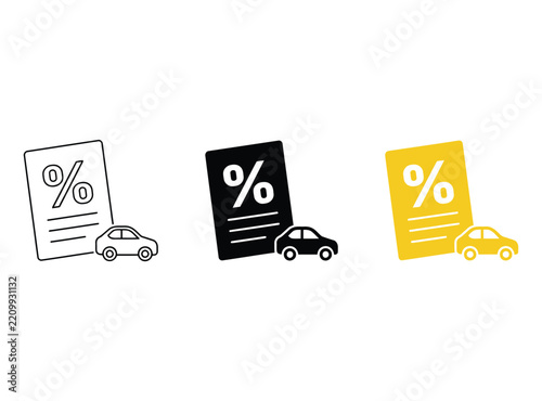 Percentage icon graphic representing vehicle finance