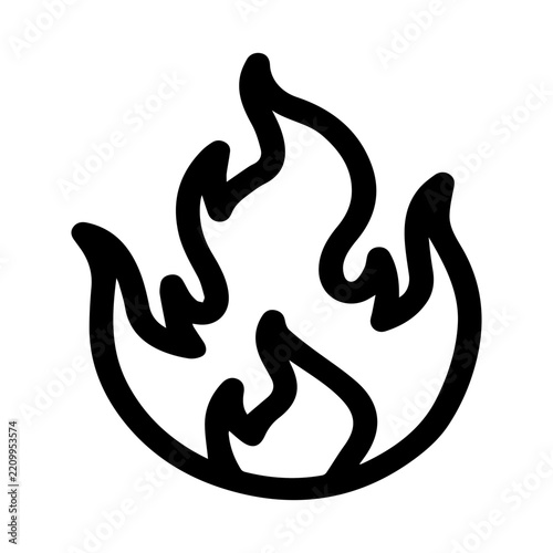 Fire Flame Line Icon