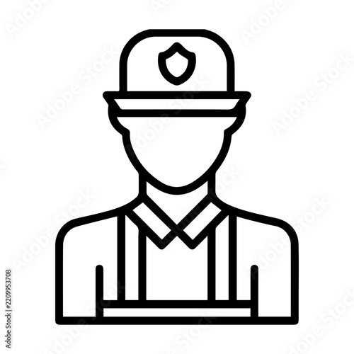 fireman Outline