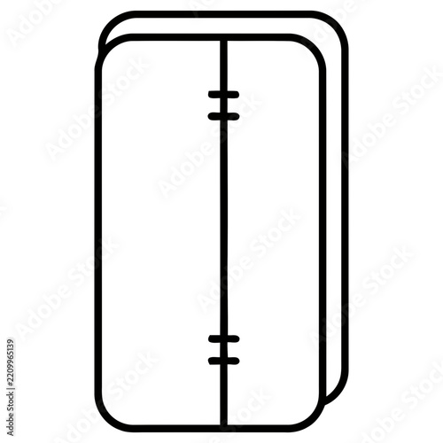 Simple outline of a closed folder or binder