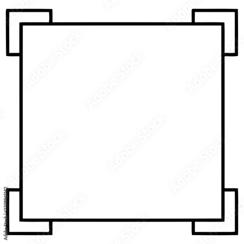 Square with corner brackets