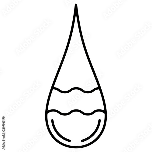 Water drop icon with waves