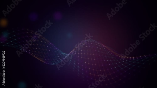 Abstract Digital Wave Network Background Animation