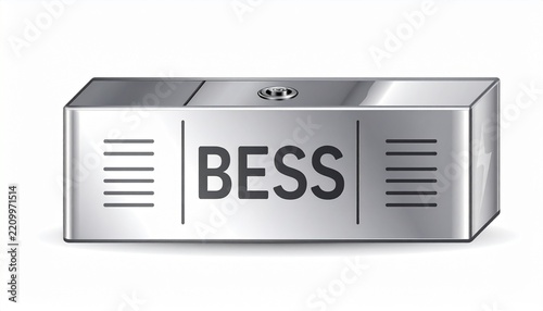 BESS BATTERY Container LOGO ICONS in White background