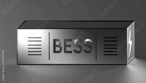 BESS BATTERY Container LOGO ICONS in White background