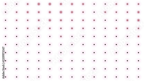 Abstract pattern with repeating pink dots arranged in a neat grid formation