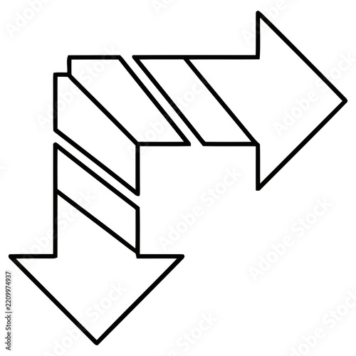 Two Arrows Pointing in Different Directions