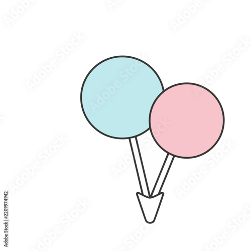 Two Balloons with String