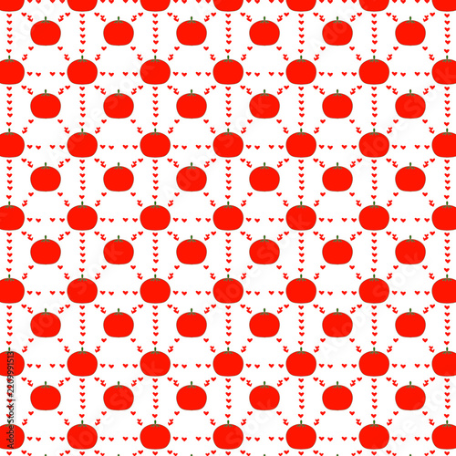 seamless pattern with red tomato 