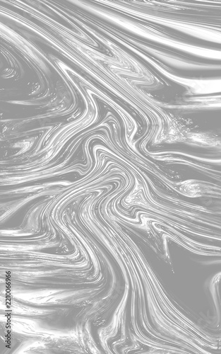 Abstract liquid texture with metallic silver and grey swirling patterns for modern background design isolated on transparent background