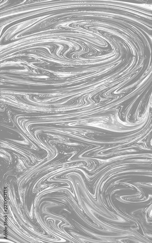 Abstract liquid texture with swirling silver and grey patterns for luxury background design isolated on transparent background
