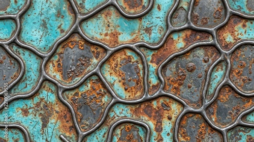 Rusty metal texture with abstract distressed pattern background
