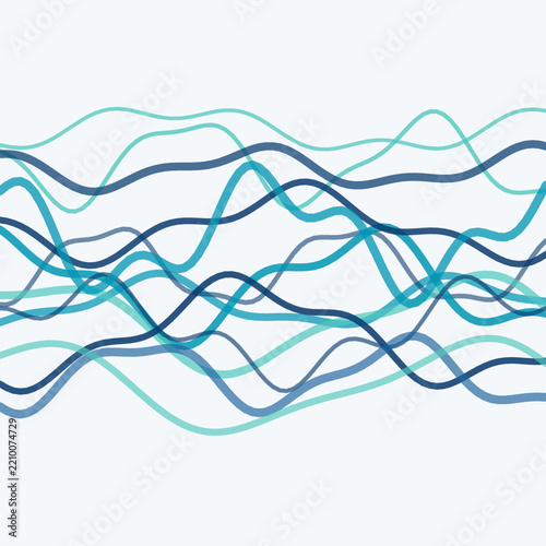 Minimalistischer flusslinien-hintergrund in Ozean-türkis-flusslinien