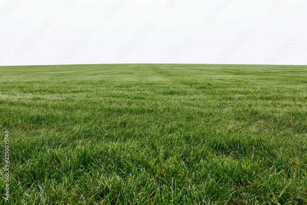 Obraz premium The Grass Field Stretching Across the Horizon Under a Clear Sky
