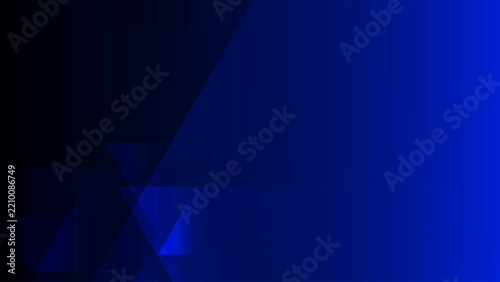 Abstract blue color, modern design stripes background with geometric triangle shape and glowing light, technology template background. Vector illustration.