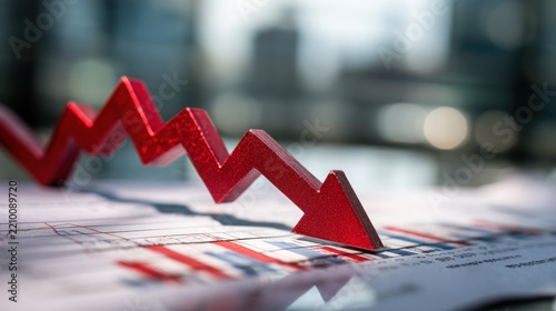 Red downward trend graph (1)