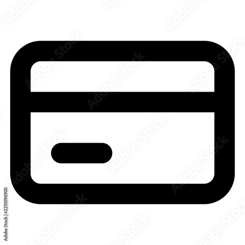 Credit card payment outline icon vector illustration representing financial transactions and online shopping