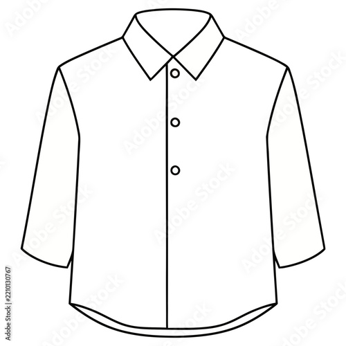 White Button-Up Shirt Illustration