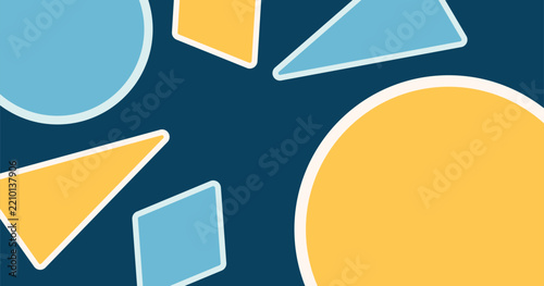 Simple geometric pattern for a web design in soft blue and yellow wallpaper wide background