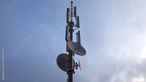 3d Animation of a communication tower