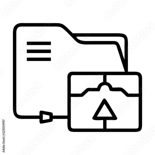 Metadata Data Information Document Outline Vector Icon