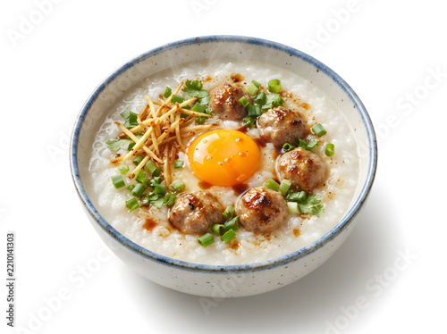  a bowl of Thai Jok (Rice Congee)