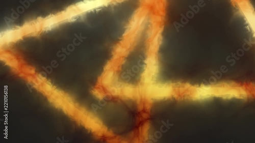 Abstract Glowing Orange Energy Lines Seamless Loop, Futuristic Sci-Fi Plasma Trails on Dark Background, 4K Motion Graphic for Technology, Cyber, Space and Digital Backdrops