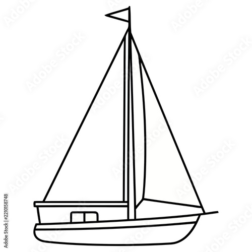 Simple sailboat illustration