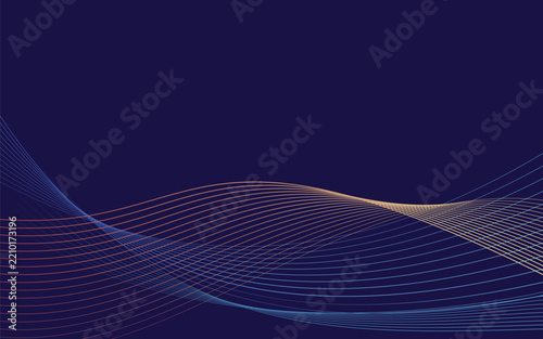 Modern line abstract blue background