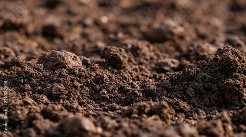 The Soil Closeup: Rich Macro View of Crumbling Earth Texture