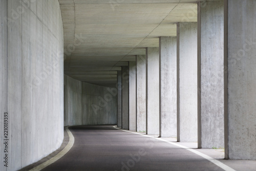 Austria, Mondsee, Concrete underpass