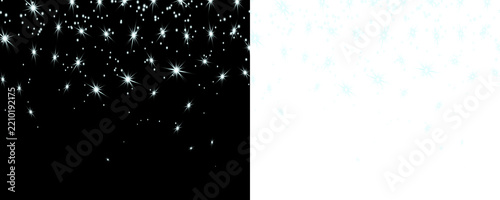 Falling White Stardust and Sparkling Star Rain Overlay Effect with Glitter Particles for Celestial Backgrounds   