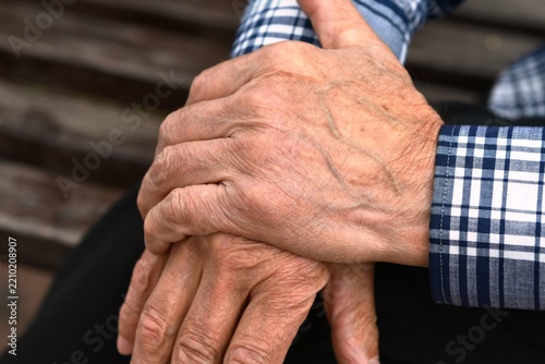 hands of an elderly man