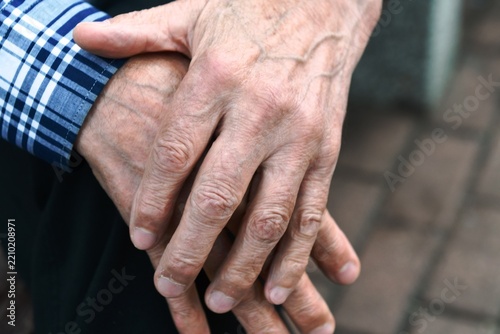 hands of an elderly man