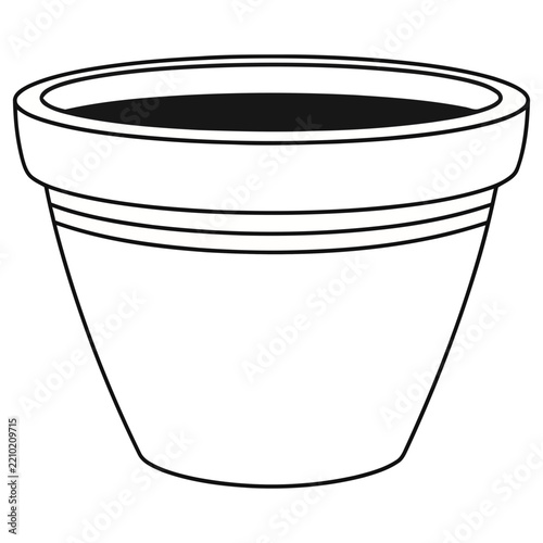 Outline of a flower pot
